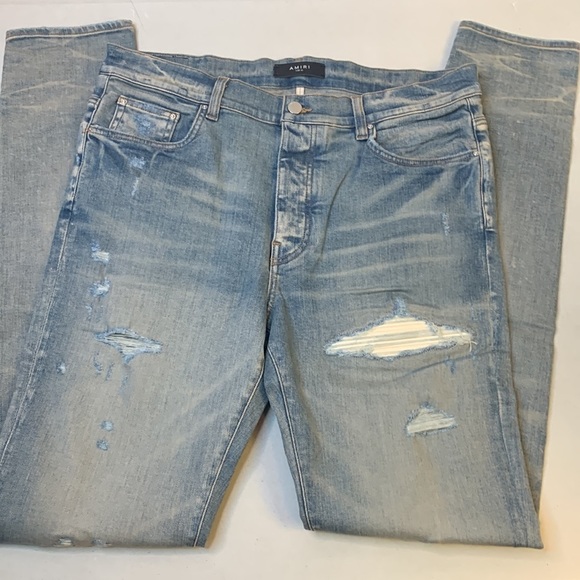 Amiri Mx1 Ultra-Suede Skinny Jeans Size 36 NWT - Picture 7 of 16